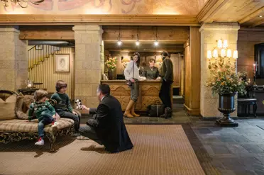 Gstaad Palace Hotel Entrance Lobby